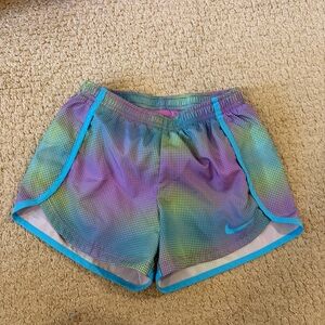 Girl’s Nike Ombré Green & Purple Shorts 6X